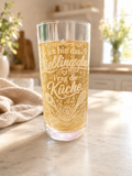 Trinkglas mit Spruch Lieblingsglas und Lasergravur