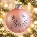 Weihnachtskugel 8 cm Sternenhimmel mit Namen
